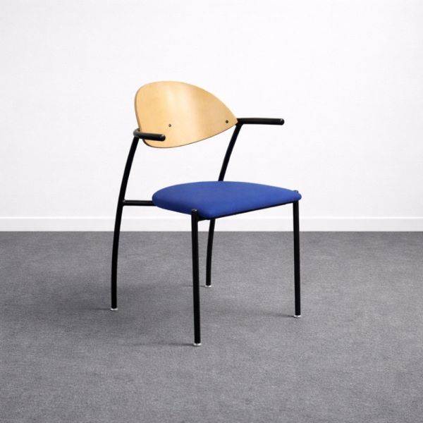 EFG kokoustuoli - sininen/puu