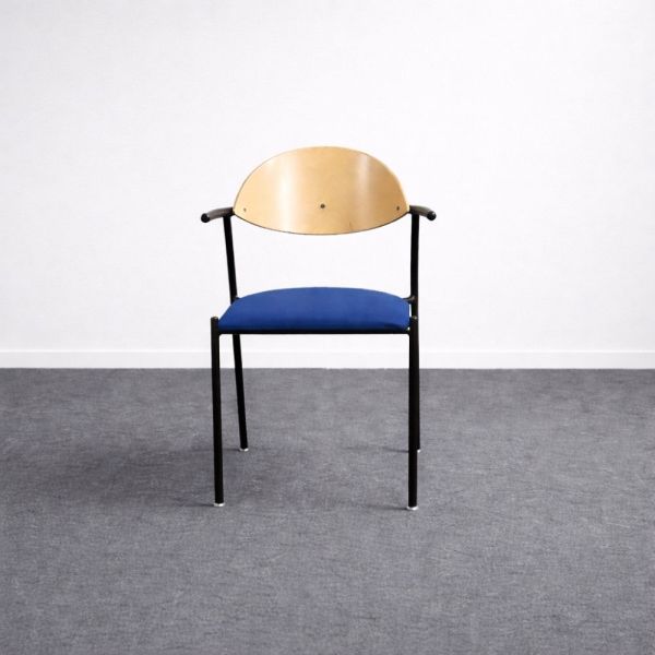 EFG kokoustuoli - sininen/puu