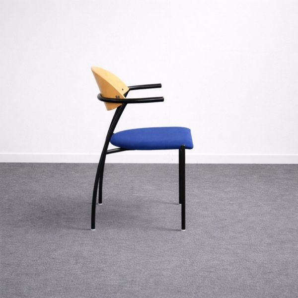 EFG kokoustuoli - sininen/puu