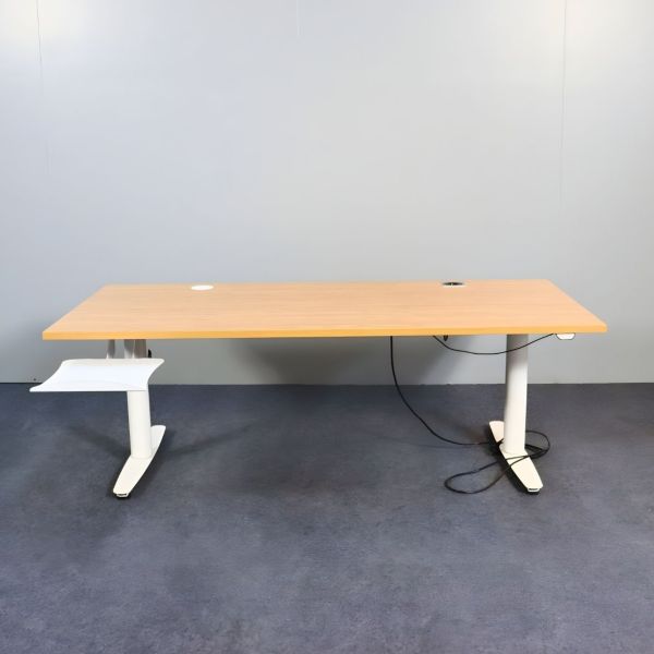 EFG sähköpöytä 180x90 cm - puu/valkoinen