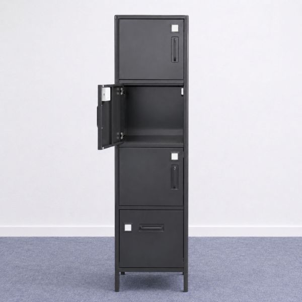 IKEA Idåsen korkea kaappi - tummanharmaa