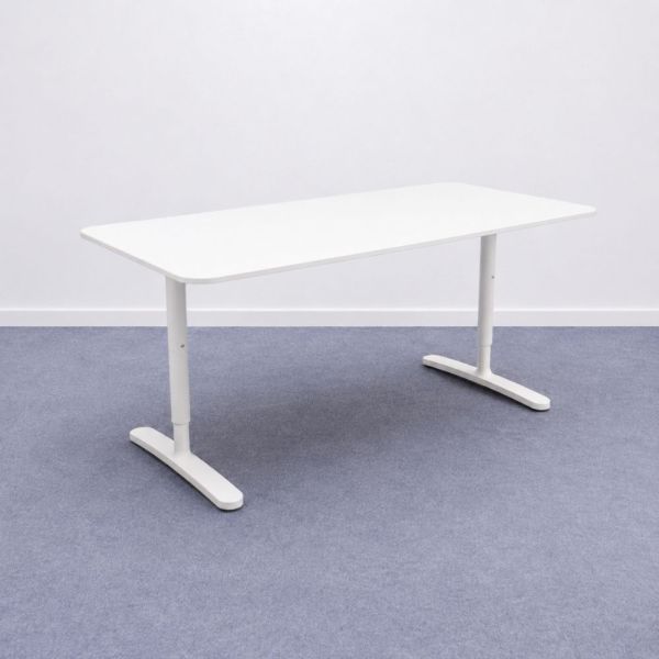 Ikea Bekant -neuvottelupöytä 160 x 80 cm, valkoinen