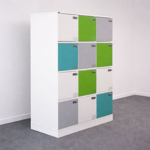 Isku lokerokaappi 12 lokeroa – monivärinen