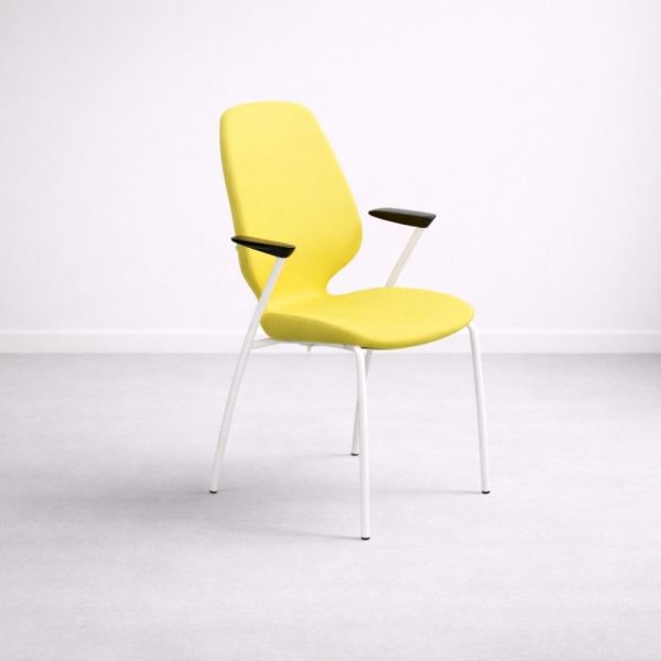 Kinnarps Monroe -tuoli – keltainen/valkoinen
