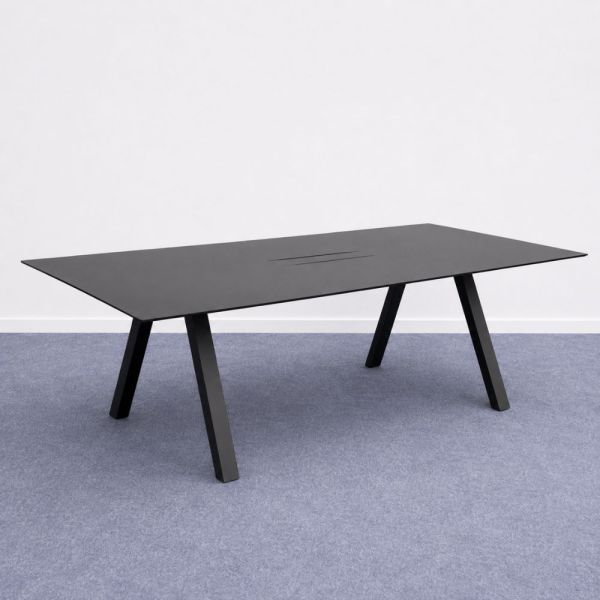 Martela Frankie neuvottelupöytä 240x120 cm – musta metalli