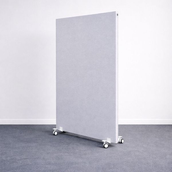 Martela lattiasermi pyörillä, 170 × 120 cm – vaaleanharmaa