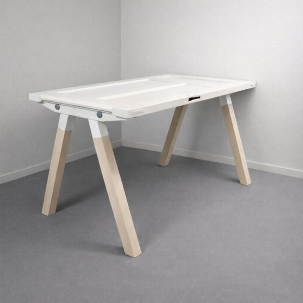 Neuvottelupöytä 154,5 × 84,5 cm – Vanhanajan ovi & Martela-jalat