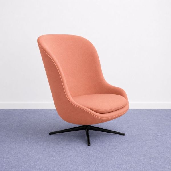 Normann Copenhagen Hyg-nojatuoli - lohenpunainen