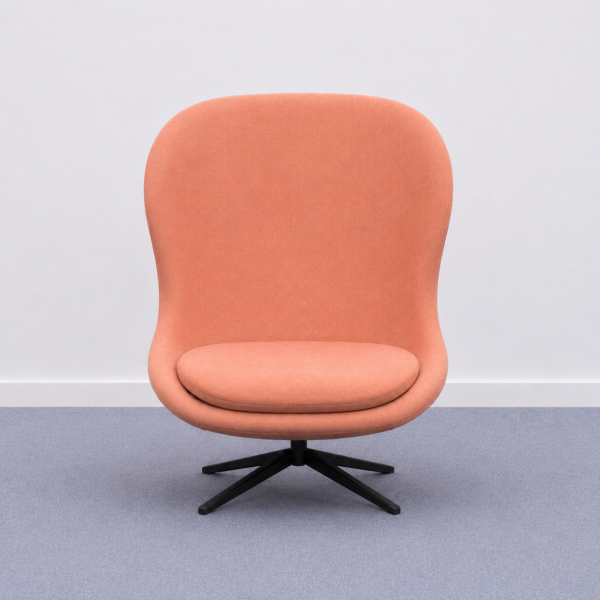 Normann Copenhagen Hyg-nojatuoli - lohenpunainen