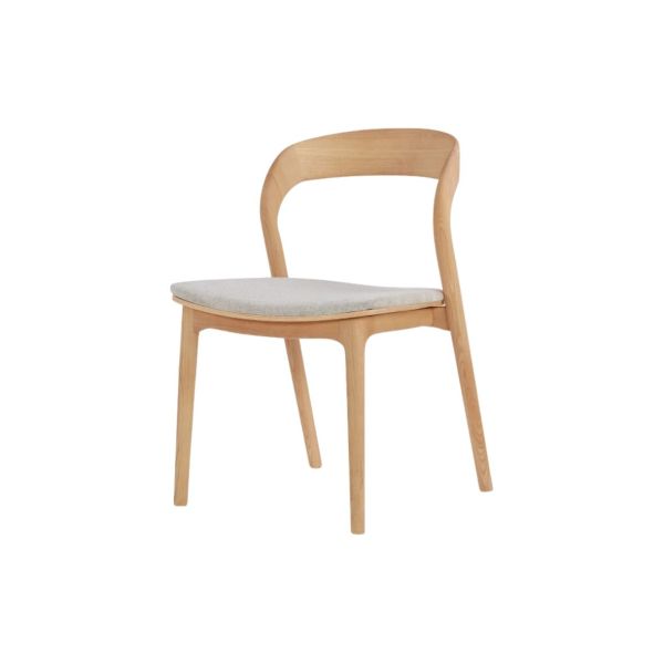 Eden-tuoli - tammi, beige verhoilu