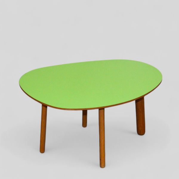 Habitek-sivupöytä 66 x 47 x 37 cm – vihreä kansi, ruskeat jalat