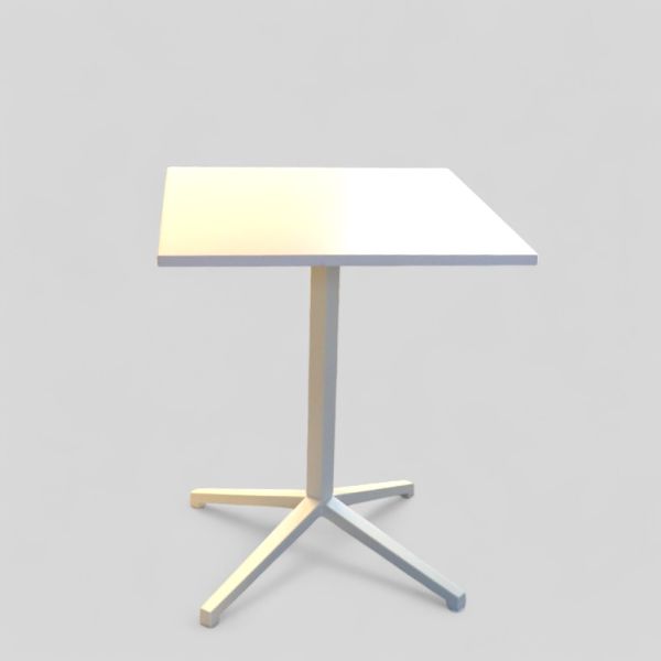 Lammhults-pöytä 70 x 60 cm – Valkoinen kansi, ristikkojalka