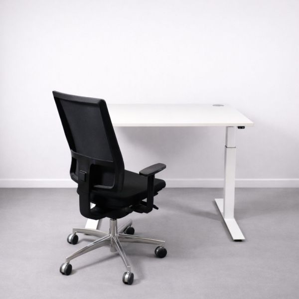 Sähköpöytä 120x80 cm - valkoinen