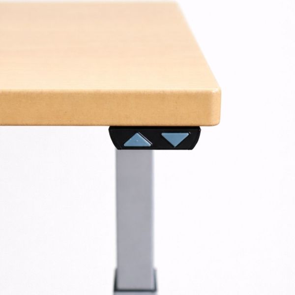 Sähköpöytä 160x80 – puunvärinen kansi, harmaat jalat