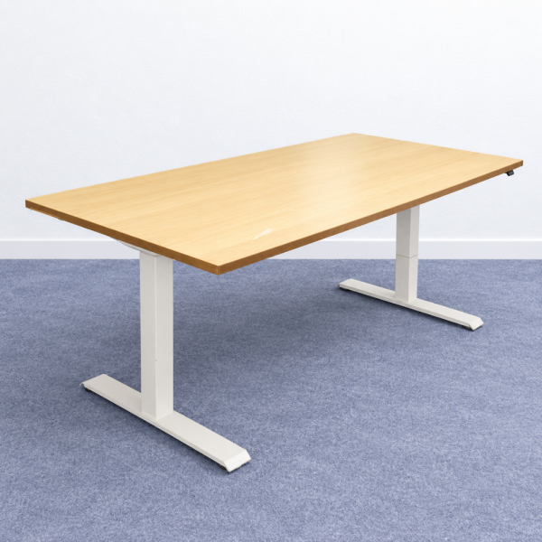 Sähköpöytä 180x80 cm - puu/valkoinen