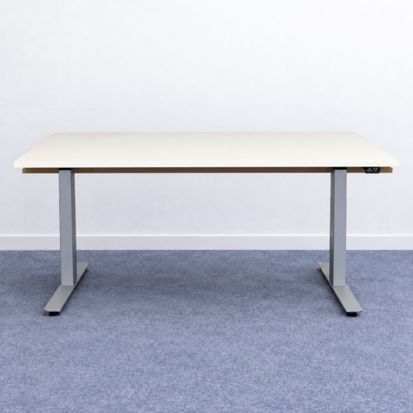 Sähköpöytä 180x80 cm - valkoinen/harmaa
