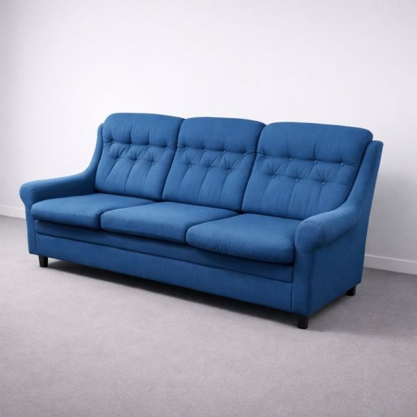 3-istuttava sohva – sininen verhoilu
