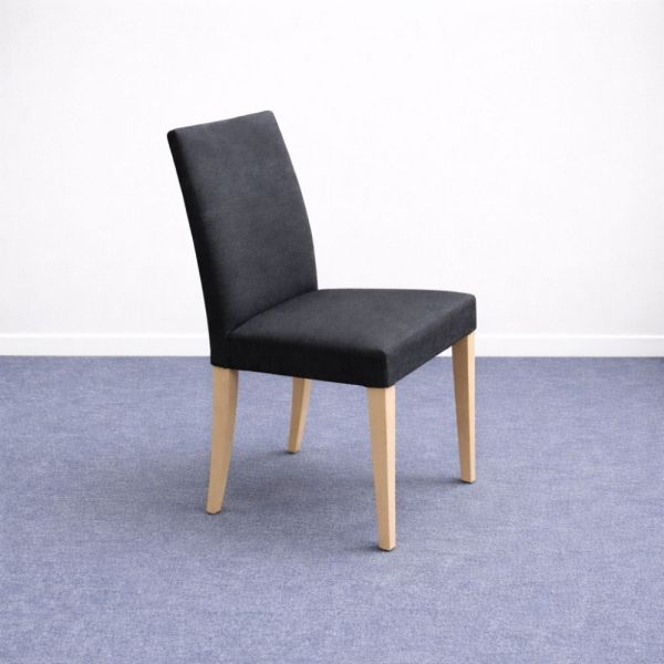 Andreu World tuoli – tummanharmaa kangastuoli puujaloilla