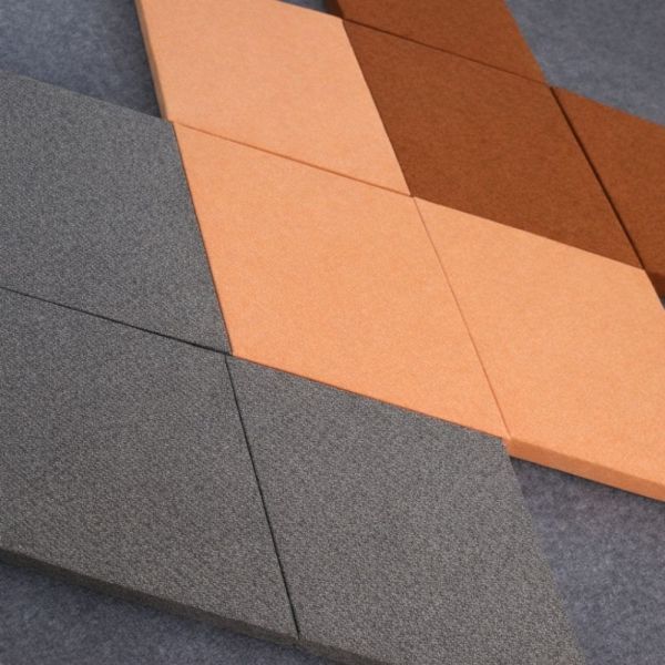 Zilenzio akustiikkalevy 71 × 41 cm – terrakotta / ruskea / harmaa