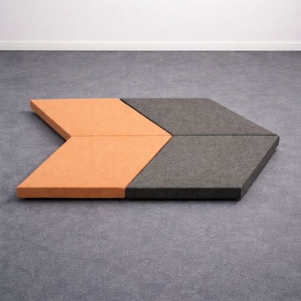 Zilenzio akustiikkalevy 71 × 41 cm – terrakotta / ruskea / harmaa