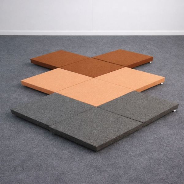 Zilenzio akustiikkalevy 71 × 41 cm – terrakotta / ruskea / harmaa