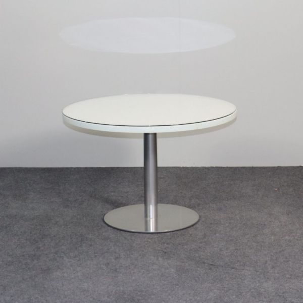 Pyöreä sohvapöytä, halkaisija 80 cm - valkoinen