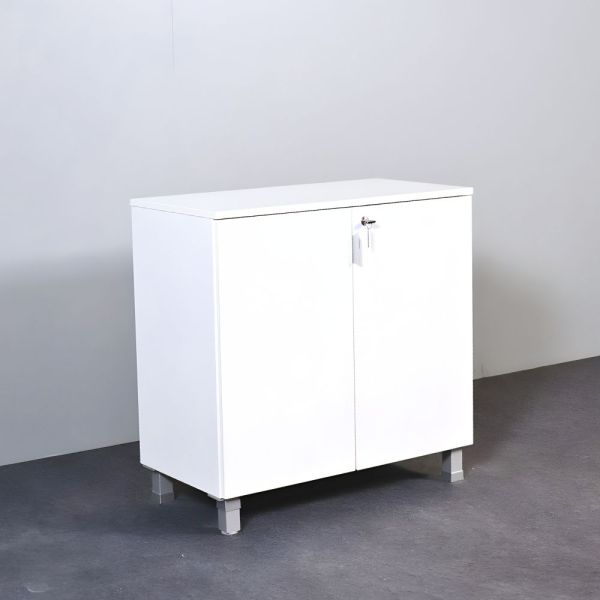 Toimistokaappi 80×80×42 cm – valkoinen, lukollinen