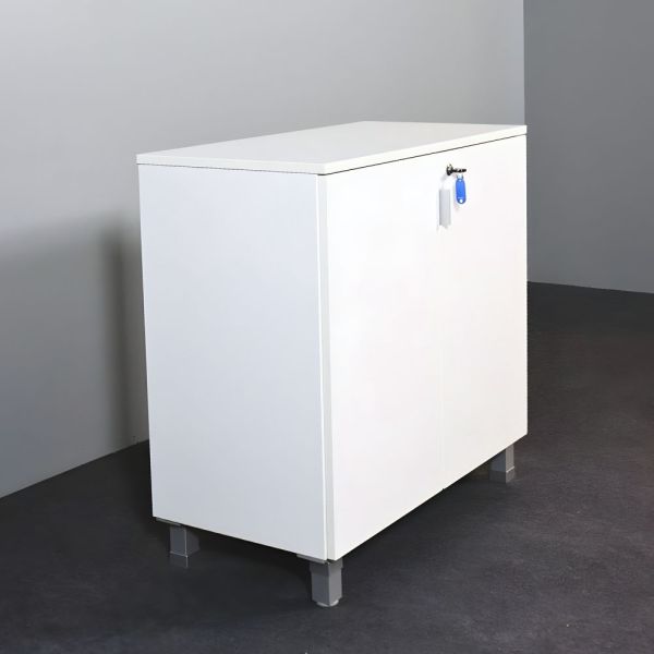 Toimistokaappi 80×80×42 cm – valkoinen, lukollinen