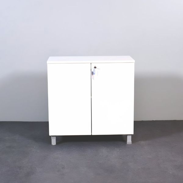 Toimistokaappi 80×80×42 cm – valkoinen, lukollinen