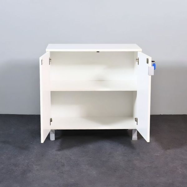 Toimistokaappi 80×80×42 cm – valkoinen, lukollinen