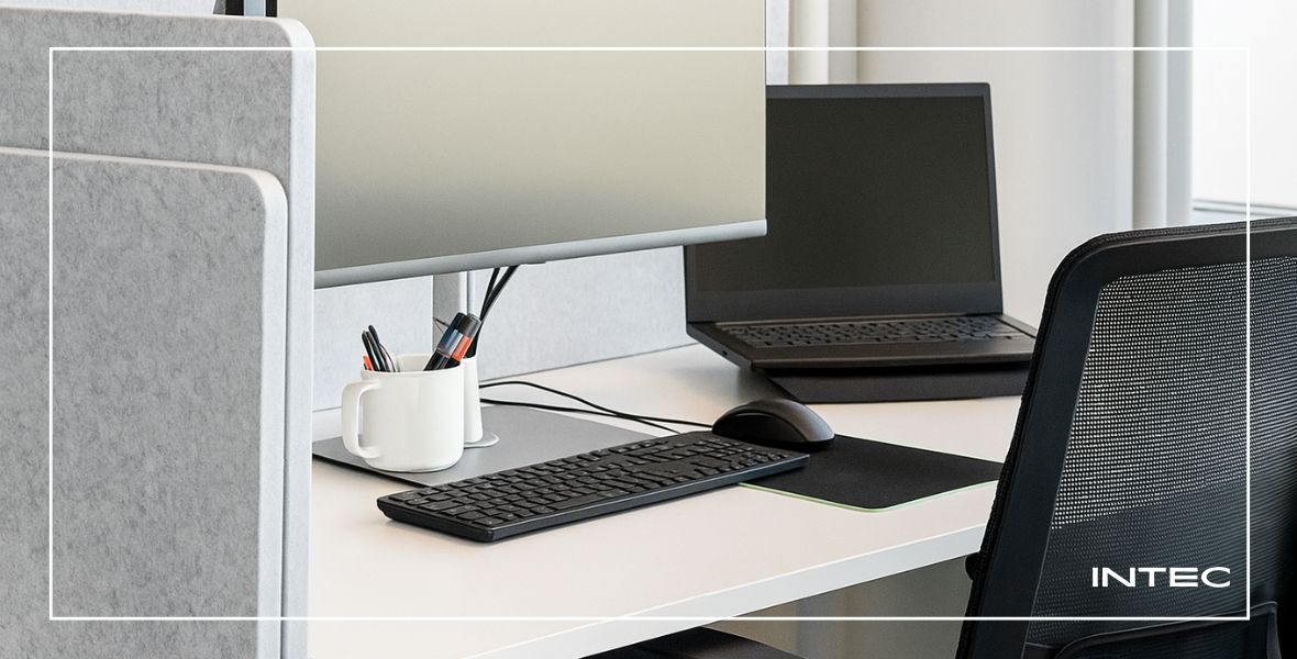 Intec rakensi työympäristön pääosin käytetyillä kalusteilla