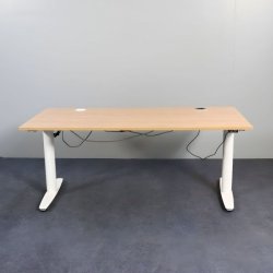 EFG sähköpöytä 160x80 cm - puu/valkoinen