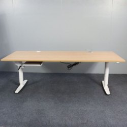 EFG sähköpöytä 210x90 cm - puu/valkoinen