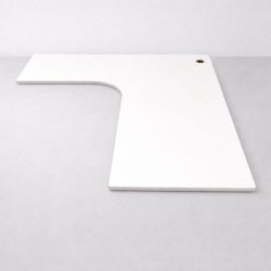 Kulmasähköpöydän kansi 180x200 cm – valkoinen, oikeakätinen