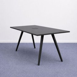 Martela Frankie neuvottelupöytä 280x100 cm - musta pystypöytä