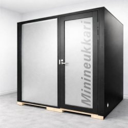 Äänieristetty työtila - musta-harmaa