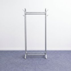 Naulakko 180 x 77 cm – harmaa/metalli