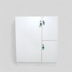 Martela-kaappi, 3 lokeroa 100 x 80 x 40 cm – valkoinen