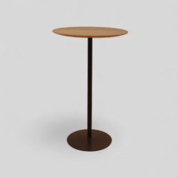 Pyöreä seisomapöytä  ⌀ 70 cm - puupinta, musta jalka