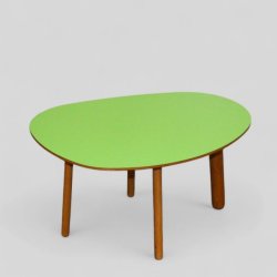 Habitek-sivupöytä 66 x 47 x 37 cm – vihreä kansi, ruskeat jalat