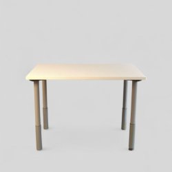 Isku apupöytä 100x45 cm - valkoinen kansi, harmaat jalat