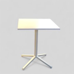 Lammhults-pöytä 70 x 60 cm – Valkoinen kansi, ristikkojalka