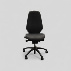 Martela RH Logic -työtuoli – harmaa verhoilu ja musta jalusta