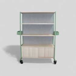 Narbutas Worklab Hyllykkö pyörillä 120 x 180 x 35 cm – vihreä runko