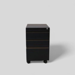 Metallinen laatikosto pyörillä, 61 x 38 x 54 cm – musta