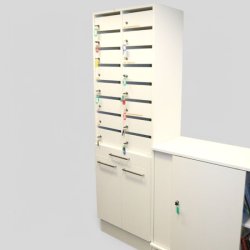 Postituskaappi 180x60x40 - valkoinen