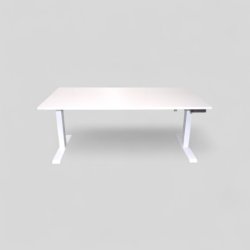 Sähköpöytä 160 x 80 cm – valkoinen kansi ja valkoiset jalat