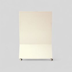 Lasipintainen valkotaulu 180x121,5cm, pyörillä - valkoinen