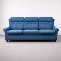 3-istuttava sohva – sininen verhoilu