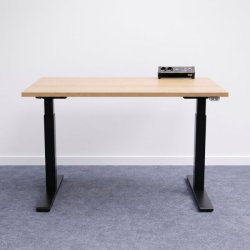 Steelcase sähköpöytä 140x70 cm - tammi/musta